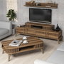 Hanah Home Conjunto de muebles de salón Eylül - Nogal